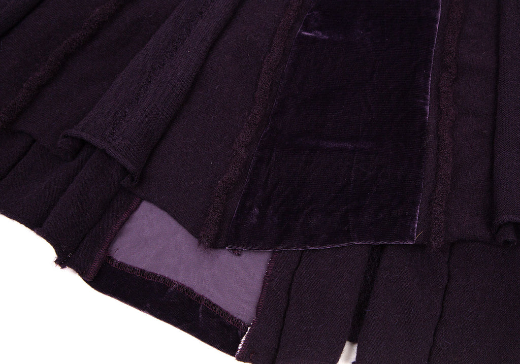 ATSURO TAYAMA JAPAN. Deep Violet Angora Blended Knit Skirt