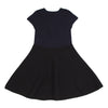 A/T ATSURO TAYAMA JAPAN. NAVY, BLACK Wool Bicolor French Sleeve Knit Dress