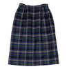 Yves Saint Laurent Paris. Vintage Blue Plaids Tuck Skirt