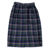 Yves Saint Laurent Paris. Vintage Blue Plaids Tuck Skirt