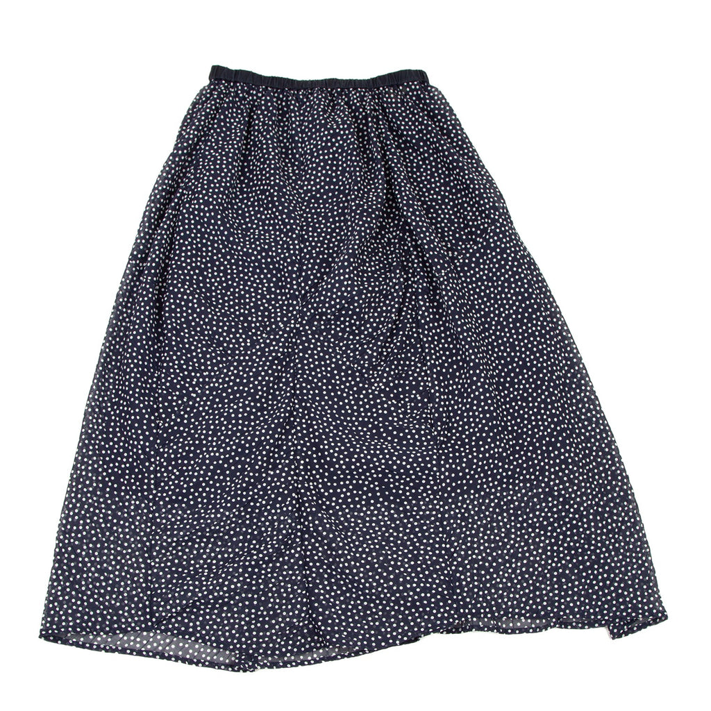 pour deux Japan. Navy Color Wrinkle Dot Printed Skirt