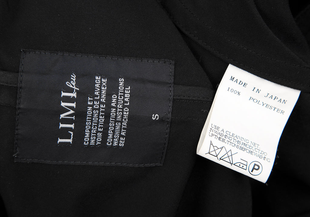 LIMI FEU JAPAN. Black Poly Double Breasted Jacket