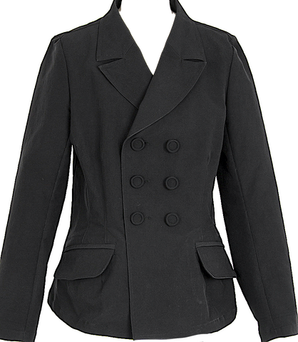 Maison Margiela Paris. Black Wool Blend Snap Front Jacket