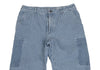 Mademoiselle NON NON JAPAN. Indigo, White Hickory Stripe Jeans