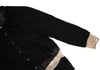 YOHJI YAMAMOTO JAPAN. Y's Wrinkle Dot Woven Black Semi-Sheer Knit Cardigan / Top