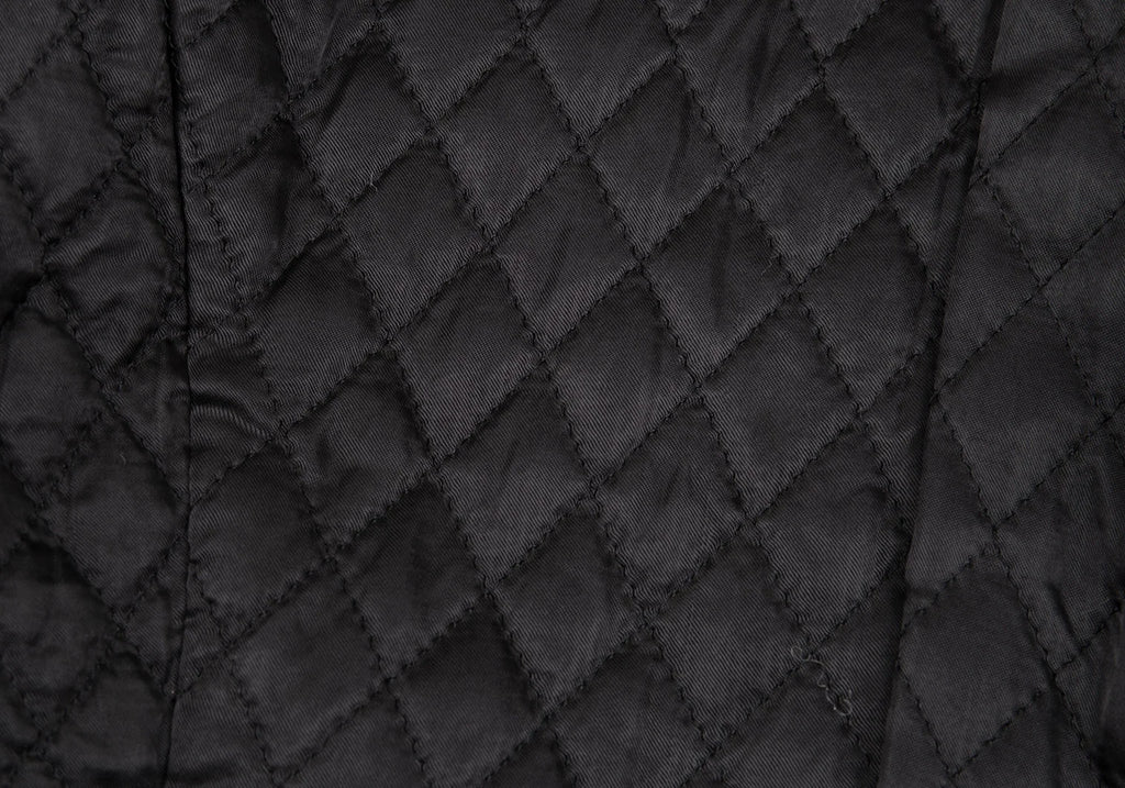 COMME des GARCONS JAPAN. TRICOT. Black Quilting Lining Cropped Short Jacket