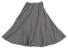 Comme des Garcons Japan. Tricot. Black/Dark Grey Cotton Striped Switching Flare Skirt