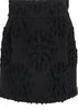 SONIA RYKIEL Paris. Black Wool Cotton Flower Cut Jacquard Skirt