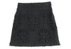 SONIA RYKIEL Paris. Black Wool Cotton Flower Cut Jacquard Skirt