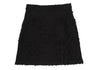 SONIA RYKIEL Paris. Black Wool Cotton Flower Cut Jacquard Skirt