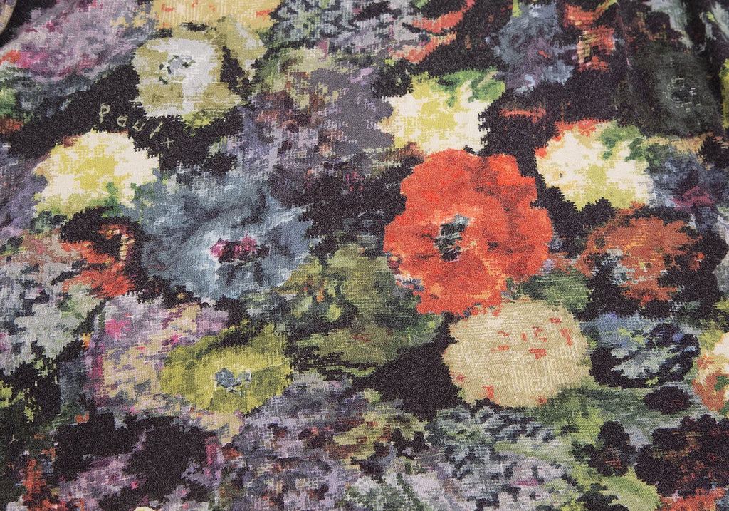 Paul Smith UK. Paul plus. Black, Multi-Color Floral Printed Sleeveless Dress