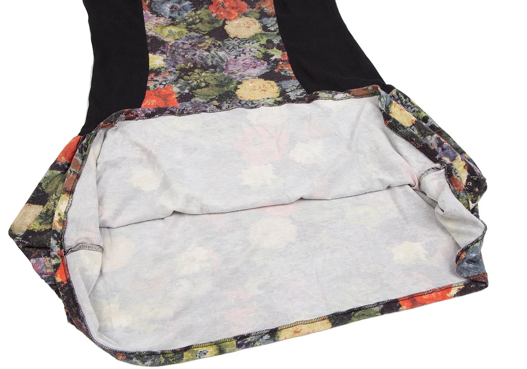 Paul Smith UK. Paul plus. Black, Multi-Color Floral Printed Sleeveless Dress