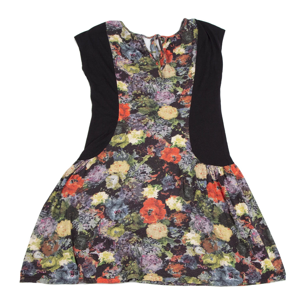 Paul Smith UK. Paul plus. Black, Multi-Color Floral Printed Sleeveless Dress