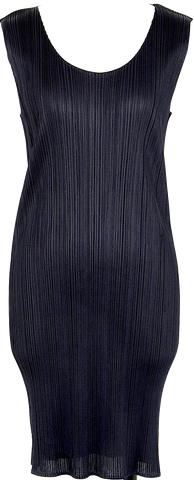 Issey Miyake Japan. Black Pleated Poly-Tech Skirt