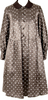 COMME des GARCONS TRICOT. Mocha Color Shiny Dot Round Collar Shirt Dress