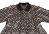 COMME des GARCONS TRICOT. Mocha Color Shiny Dot Round Collar Shirt Dress