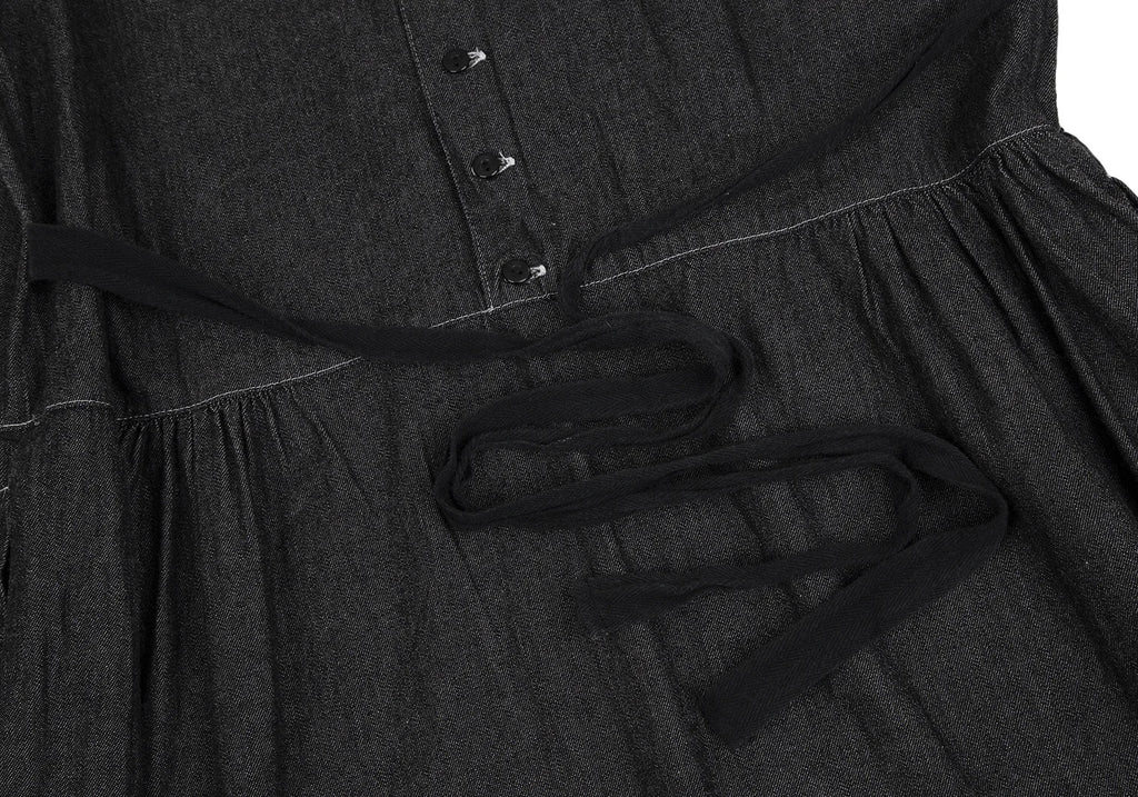 PINK HOUSE JAPAN. Waist Cord Design Sleeveless Black Denim Dress