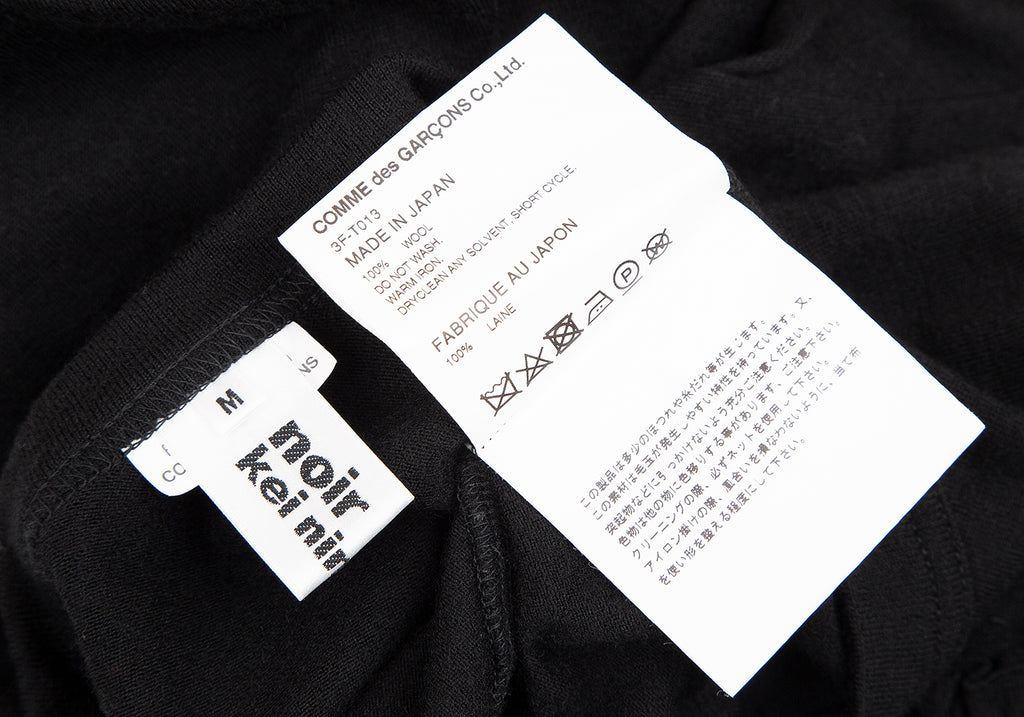 COMME des GARCONS JAPAN. noir kei ninomiya. Black Frill Decoration Wool Knit Blouse/Top