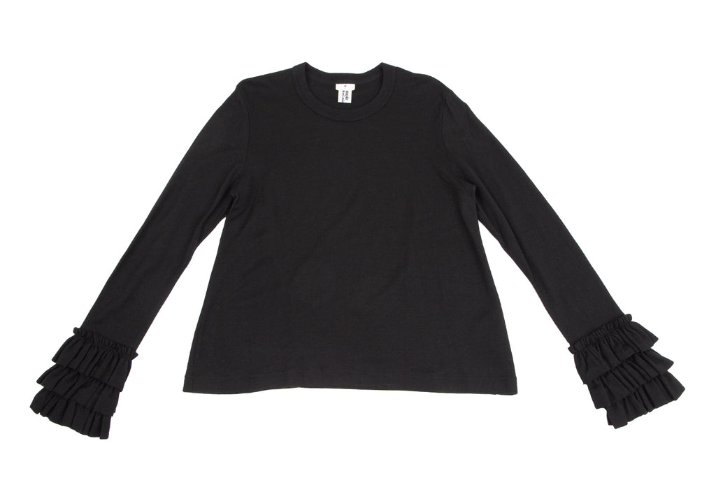 COMME des GARCONS JAPAN. noir kei ninomiya. Black Frill Decoration Wool Knit Blouse/Top