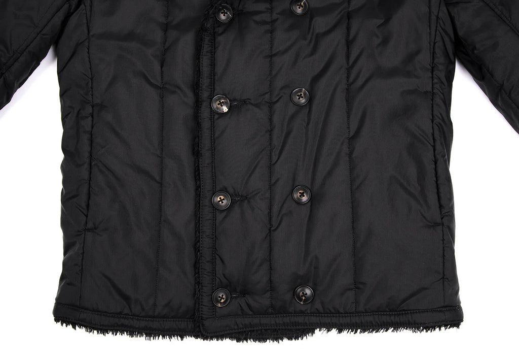 45rpm umii908 Japan. Black Lining Fur Nylon Pea Coat