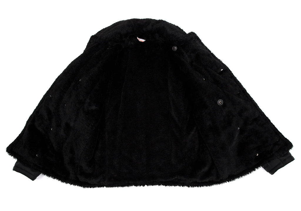 45rpm umii908 Japan. Black Lining Fur Nylon Pea Coat