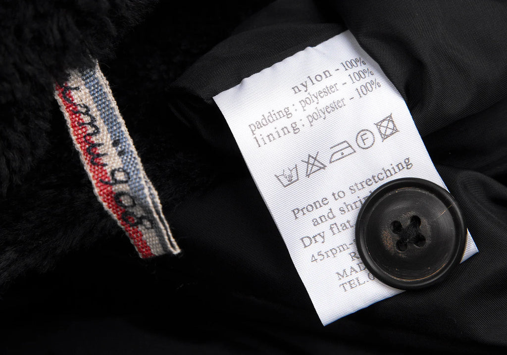45rpm umii908 Japan. Black Lining Fur Nylon Pea Coat