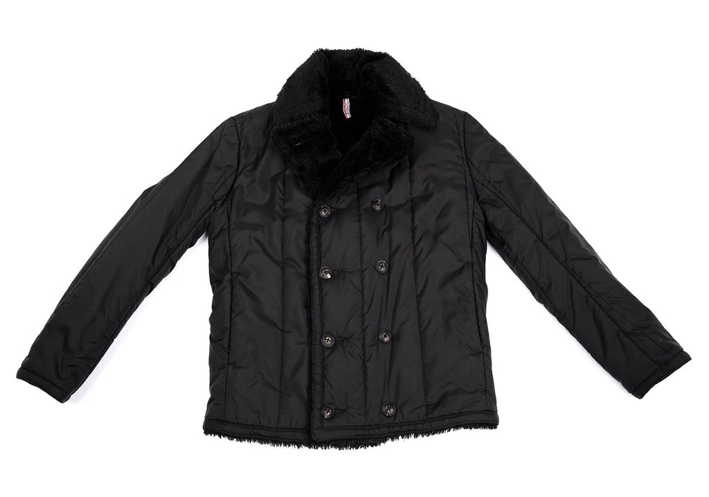 45rpm umii908 Japan. Black Lining Fur Nylon Pea Coat