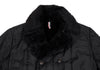 45rpm umii908 Japan. Black Lining Fur Nylon Pea Coat