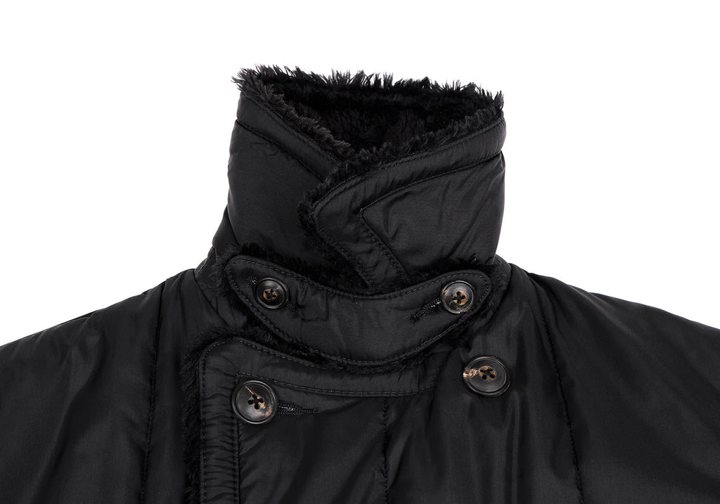 45rpm umii908 Japan. Black Lining Fur Nylon Pea Coat