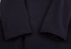 COMME des GARCONS JAPAN. TRICOT. Navy Wool Cutting Design Coat