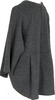 FLORENT Japan. Charcoal Wool Back Zip Raglan Asymmetrical Shirt