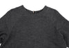 FLORENT Japan. Charcoal Wool Back Zip Raglan Asymmetrical Shirt