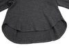 FLORENT Japan. Charcoal Wool Back Zip Raglan Asymmetrical Shirt