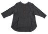 FLORENT Japan. Charcoal Wool Back Zip Raglan Asymmetrical Shirt