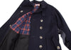 WIM NEELS BELGIUM. Navy Wool Belted Trench Coat