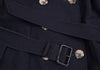 WIM NEELS BELGIUM. Navy Wool Belted Trench Coat