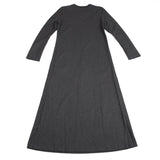 HOMMA Japan. Charcoal Grey Wool V-neck Dress