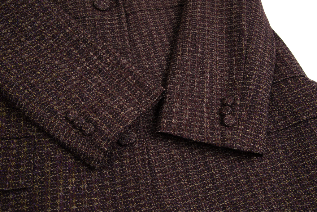 ROMEO GIGLI ITALY.  gigli. Brown Wool Jacquard Jacket