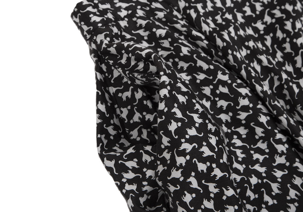 Vivienne Westwood UK. Red Label. Black Tencel Cat Pattern Deformation Skirt