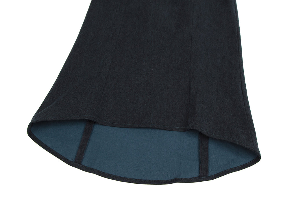 ROMEO GIGLI ITALY. Navy Cotton Stretch Cocoon Skirt