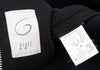 ROMEO GIGLI  ITALY. Black Wool Stand-collar Zipper Coat