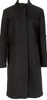 ROMEO GIGLI  ITALY. Black Wool Stand-collar Zipper Coat