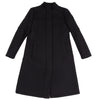 ROMEO GIGLI  ITALY. Black Wool Stand-collar Zipper Coat