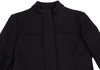 ROMEO GIGLI  ITALY. Black Wool Stand-collar Zipper Coat