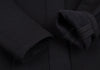ROMEO GIGLI  ITALY. Black Wool Stand-collar Zipper Coat