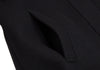 ROMEO GIGLI  ITALY. Black Wool Stand-collar Zipper Coat