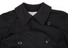 COMME des GARCONS JAPAN. Black Wool Gaba Scallop Hem Trench Coat