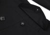 COMME des GARCONS JAPAN. Black Wool Gaba Scallop Hem Trench Coat