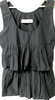 MARNI Italy. Charcoal Gray Cotton Blend Tiered Sleeveless Blouse