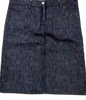 Fendi Italy. Dark Blue Cotton Denim Skirt